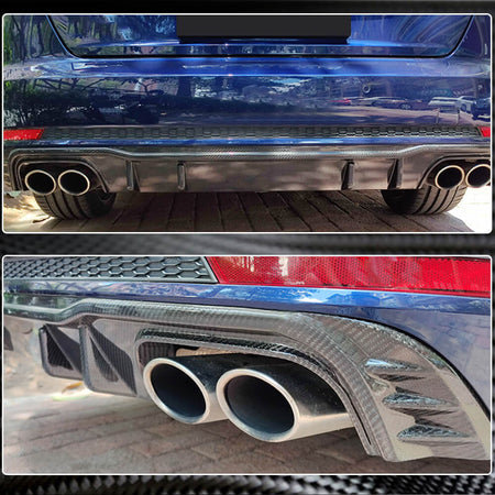 Audi S4 B9 Sedan 2017-2020 Rear Bumper Diffuser Carbon Fiber-Ahacarbon