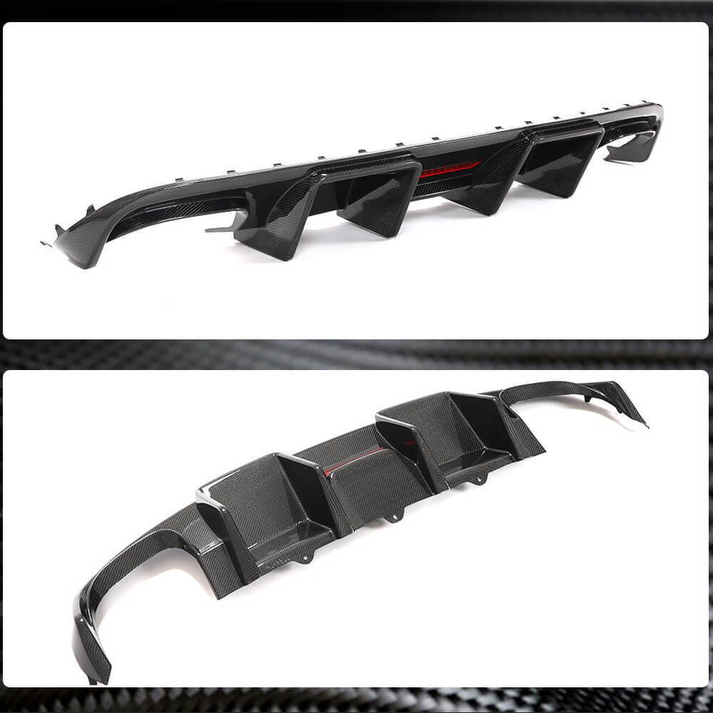Audi S4 B8 Sedan Pre-facelift 2009-2012 Rear Bumper Diffuser Carbon Fiber-Ahacarbon