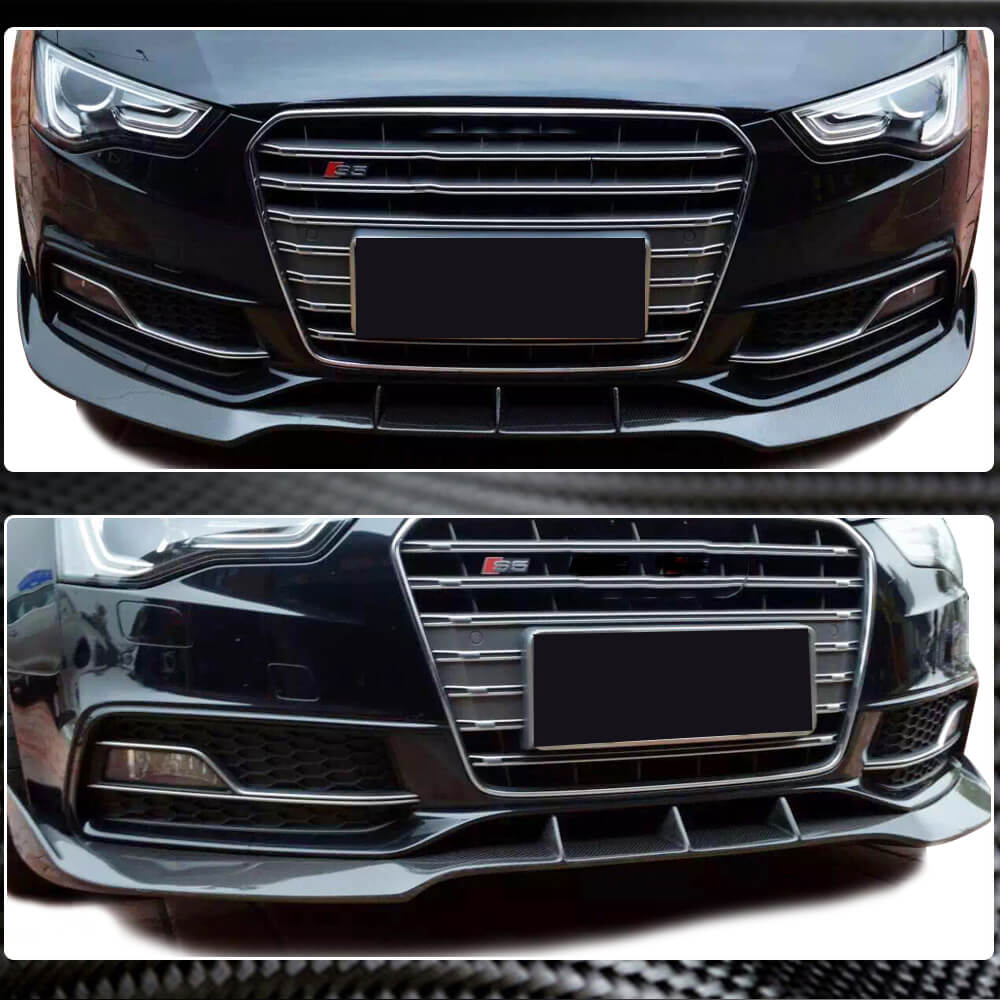 Audi S5 A5 Sline B8.5 Facelift 2012-2016 Front Bumper Lip Carbon Fiber-Ahacarbon