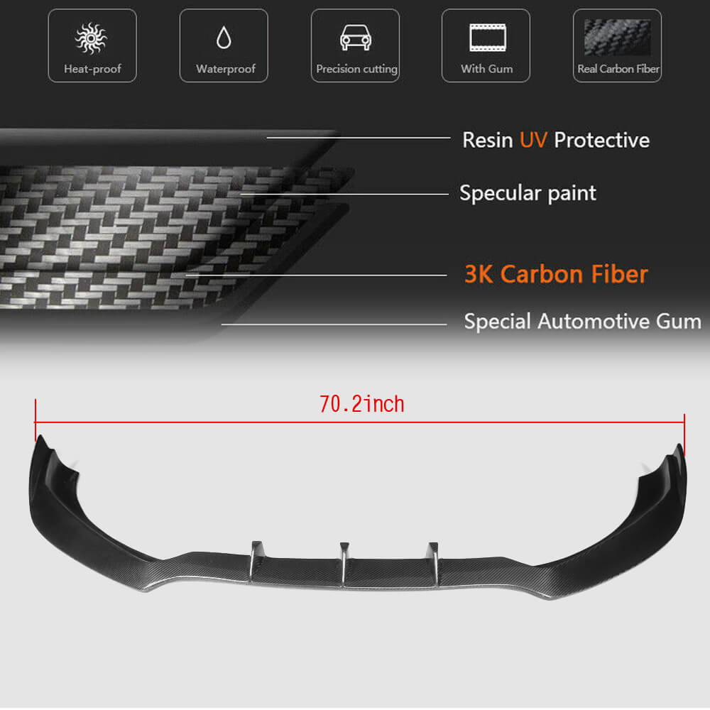 Audi S5 A5 Sline B8.5 Facelift 2012-2016 Front Bumper Lip Carbon Fiber-Ahacarbon