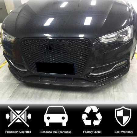 Audi S5 A5 Sline B8.5 Facelift 2012-2016 Front Bumper Lip Carbon Fiber-Ahacarbon