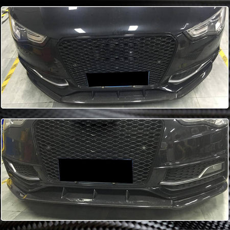 Audi S5 A5 Sline B8.5 Facelift 2012-2016 Front Bumper Lip Carbon Fiber-Ahacarbon