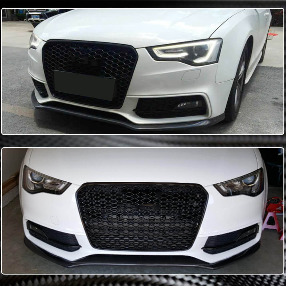 Audi S5 A5 Sline B8.5 Facelift 2012-2016 Front Bumper Lip Carbon Fiber-Ahacarbon