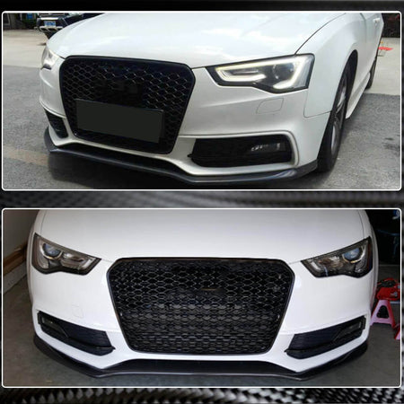 Audi S5 A5 Sline B8.5 Facelift 2012-2016 Front Bumper Lip Carbon Fiber-Ahacarbon