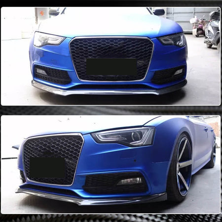 Audi S5 A5 Sline B8.5 Facelift 2012-2016 Front Bumper Lip Carbon Fiber-Ahacarbon