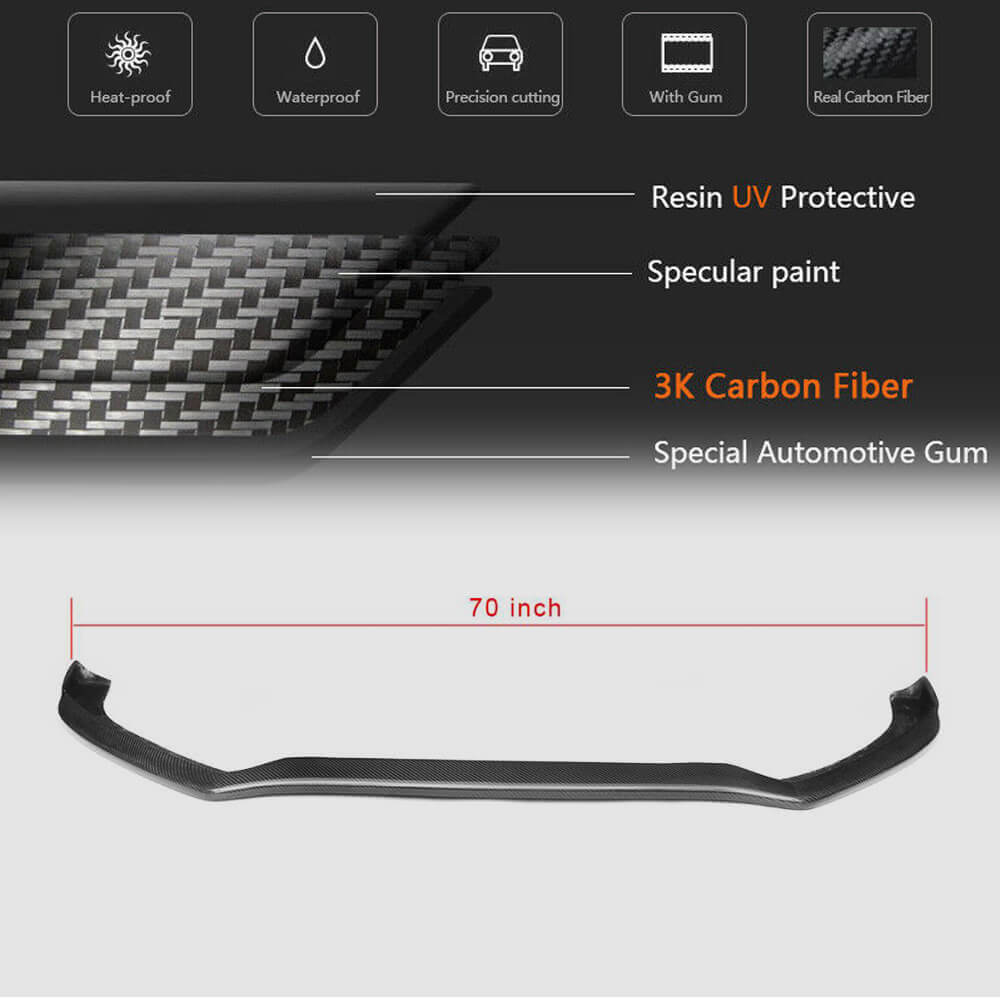 Audi S5 A5 Sline B8.5 Facelift 2012-2016 Front Bumper Lip Carbon Fiber-Ahacarbon
