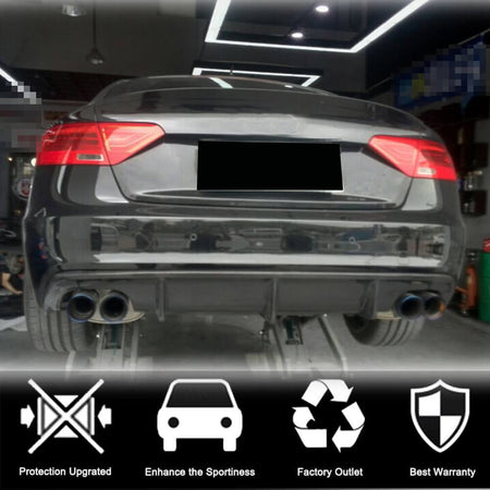 Audi S5 A5 Sline B8.5 Facelift 2012-2016 Rear Bumper Diffuser Carbon Fiber-Ahacarbon