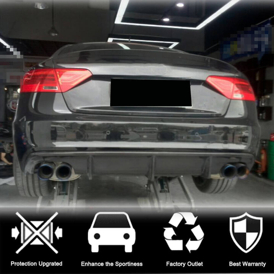 Audi S5 A5 Sline B8.5 Facelift 2012-2016 Rear Bumper Diffuser Carbon Fiber-Ahacarbon