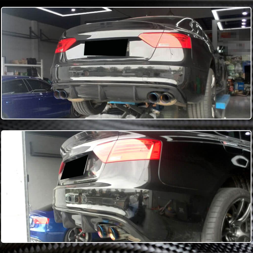 Audi S5 A5 Sline B8.5 Facelift 2012-2016 Rear Bumper Diffuser Carbon Fiber-Ahacarbon