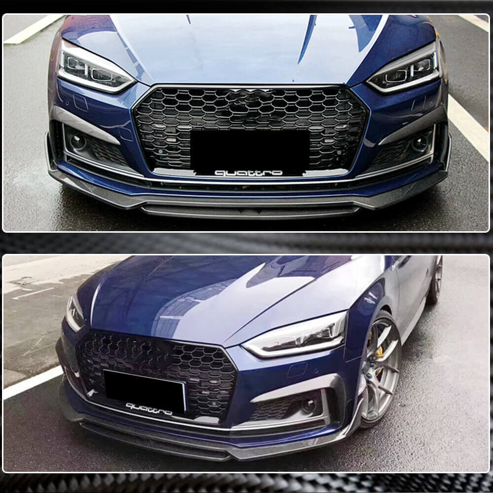 Audi S5 A5 Sline B9 2017-2020 Front Bumper Splitters Carbon Fiber/FRP-Ahacarbon