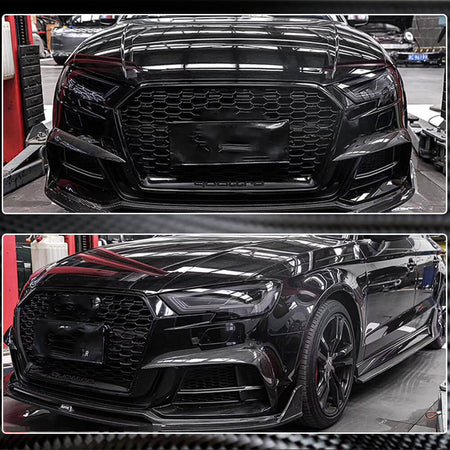 Audi S5 A5 Sline B9 2017-2020 Front Bumper Splitters Carbon Fiber/FRP-Ahacarbon