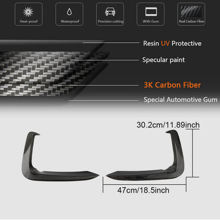 Audi S5 A5 Sline B9 2017-2020 Front Bumper Splitters Carbon Fiber/FRP-Ahacarbon