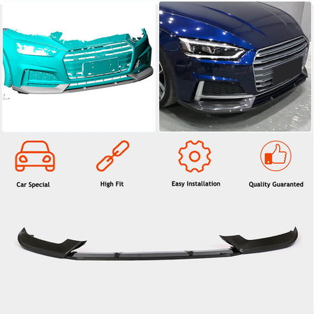 Audi S5 A5 Sline B9 2017-2019 Front Bumper Lip Carbon Fiber/FRP-Ahacarbon