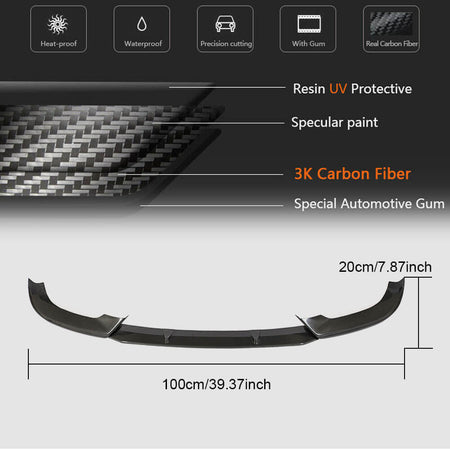 Audi S5 A5 Sline B9 2017-2019 Front Bumper Lip Carbon Fiber/FRP-Ahacarbon