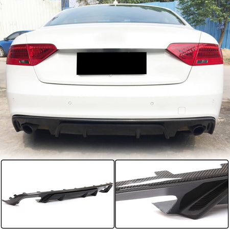 Audi S5 A5 Sline B8.5 Facelift 2012-2016 Rear Bumper Diffuser Carbon Fiber-Ahacarbon