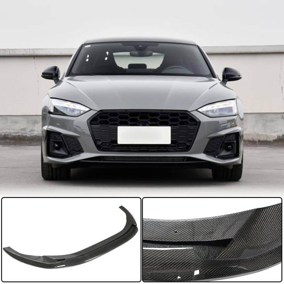 Audi S5 A5 Sline B9.5 2020UP Front Bumper Lip Carbon Fiber-Ahacarbon