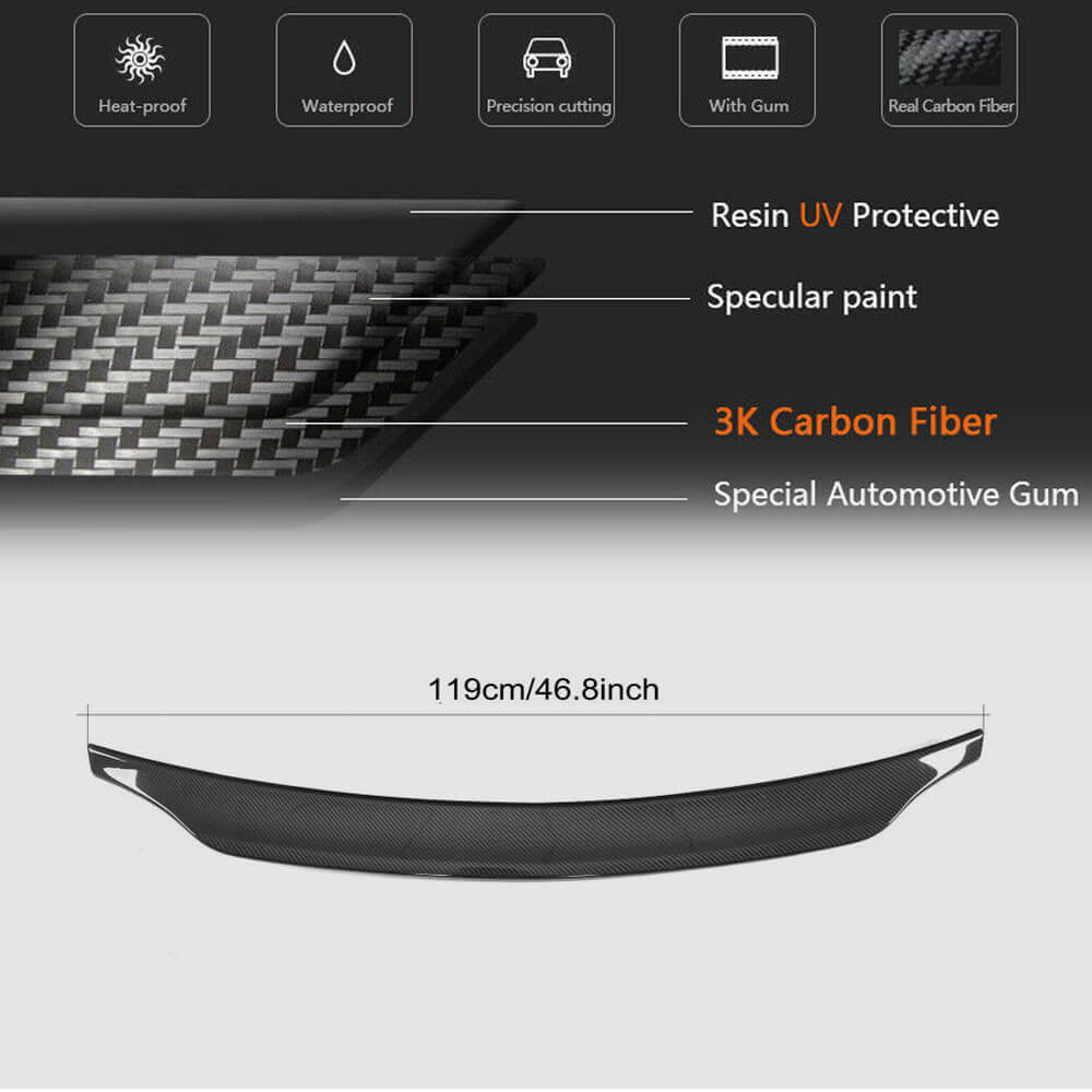 Audi S5 2-Door Coupe 2008-2016 Rear Trunk Spoiler Carbon Fiber-Ahacarbon