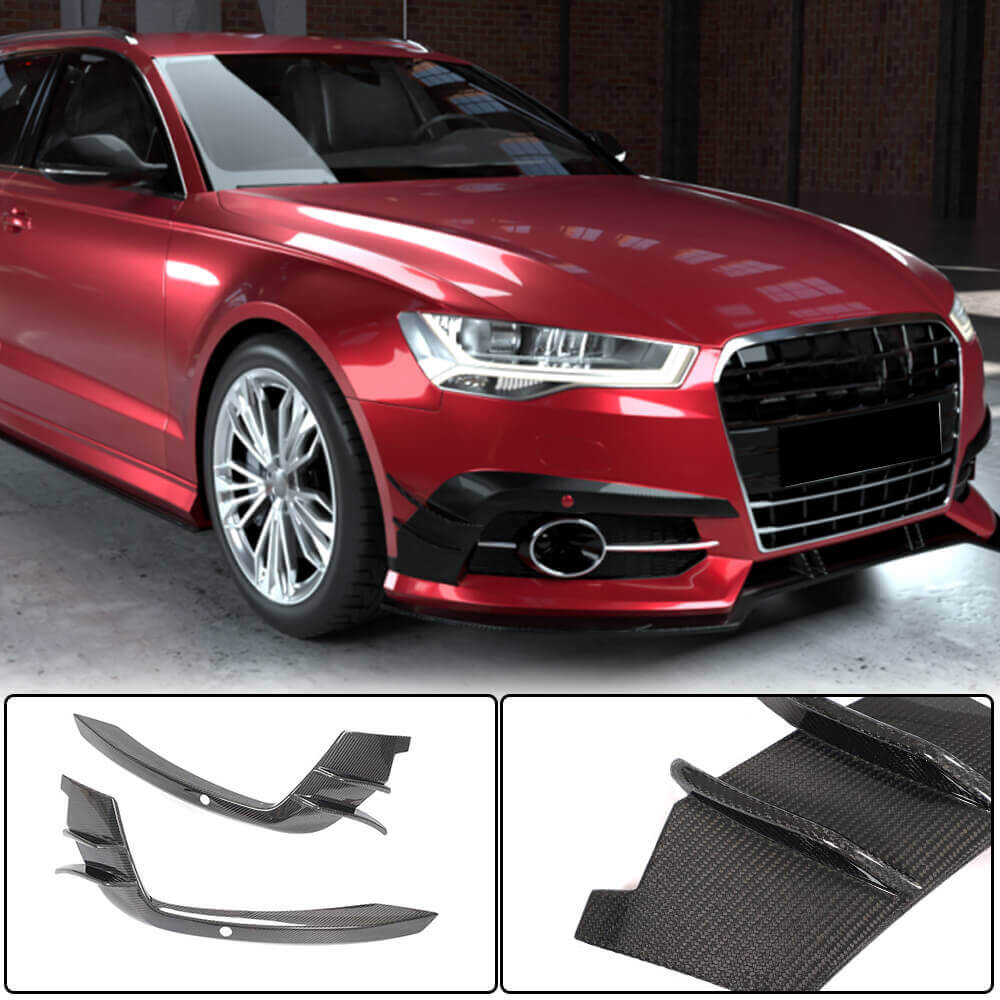 Audi S6 A6 Sline C7.5 Facelift 2016-2019 Fog Light Covers Carbon Fiber-Ahacarbon