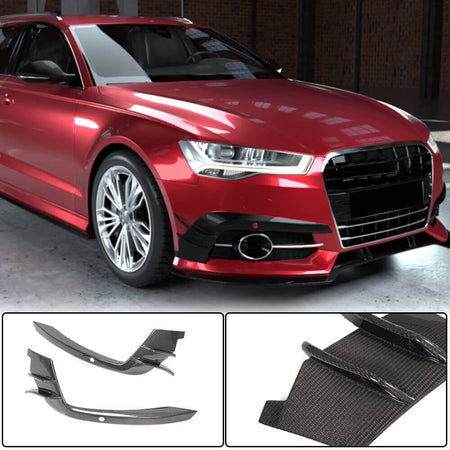 Audi S6 A6 Sline C7.5 Facelift 2016-2019 Fog Light Covers Carbon Fiber-Ahacarbon