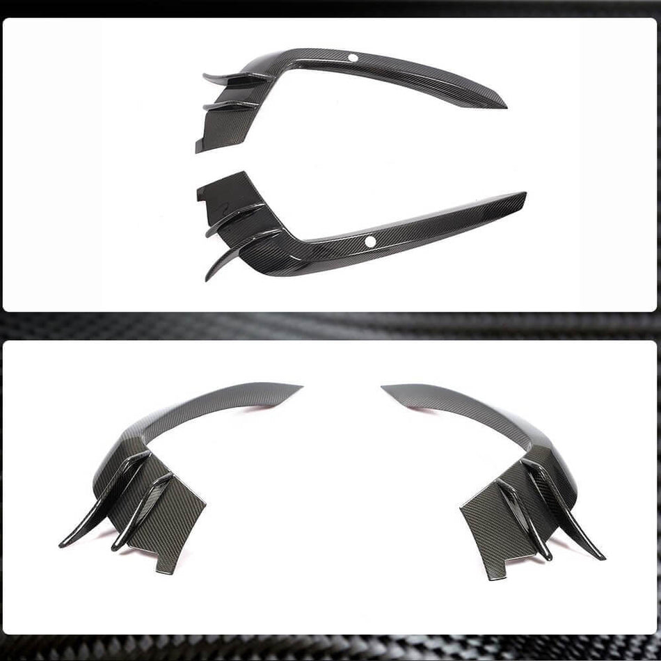 Audi S6 A6 Sline C7.5 Facelift 2016-2019 Fog Light Covers Carbon Fiber-Ahacarbon