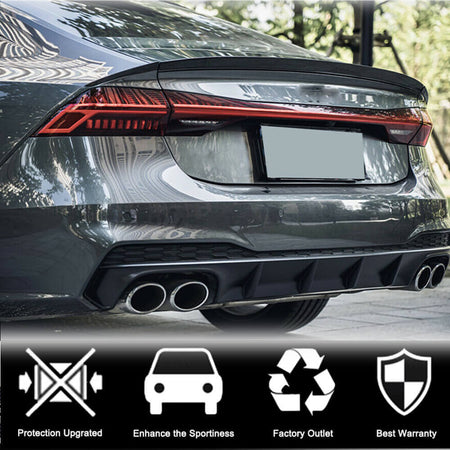 Audi S7 A7 Quattro C8 RS7 2019UP Rear Trunk Spoiler Carbon Fiber-Ahacarbon