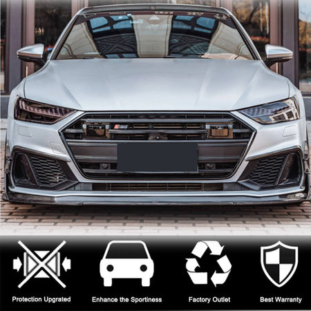 Audi S7 A7 Sline C8 Sportback 2019-2021 Front Bumper Splitters Carbon Fiber-Ahacarbon