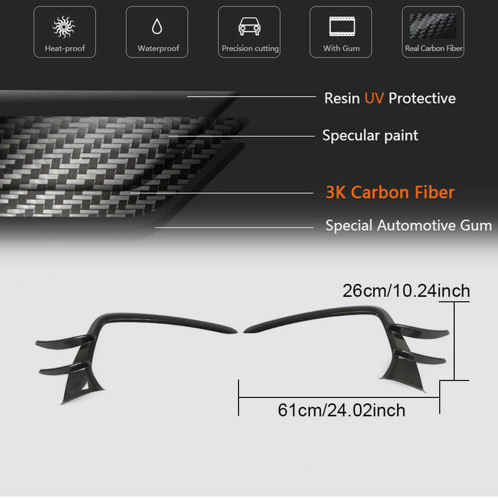 Audi S7 A7 Sline C8 Sportback 2019-2021 Front Bumper Splitters Carbon Fiber-Ahacarbon