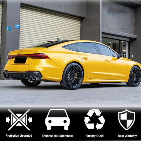 Audi S7 A7 Sline C8 Sportback 2019-2021 Rear Bumper Diffuser Carbon Fiber-Ahacarbon