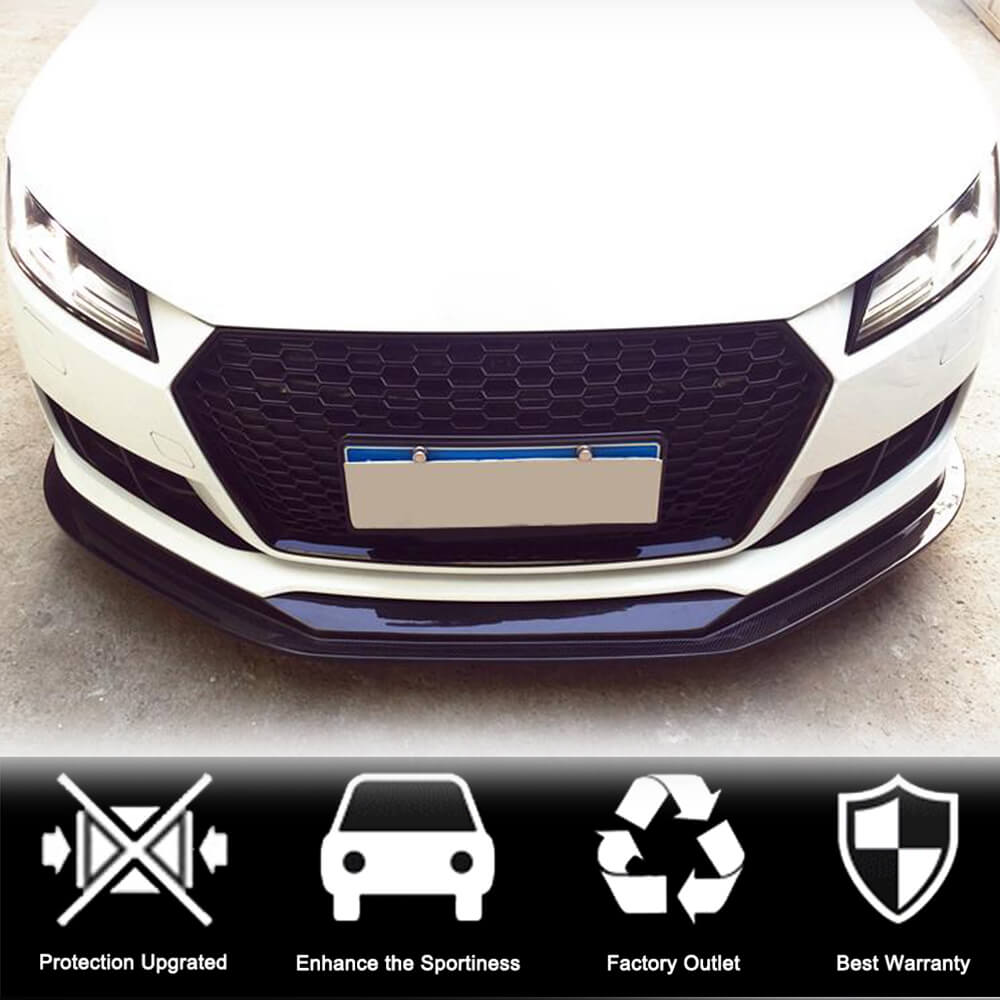 Audi TT MK3 8S Base 2015-2019 Front Bumper Lip Carbon Fiber-Ahacarbon