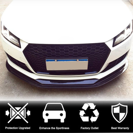 Audi TT MK3 8S Base 2015-2019 Front Bumper Lip Carbon Fiber-Ahacarbon