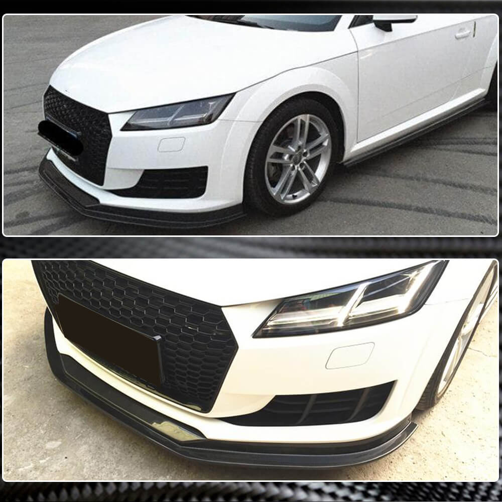 Audi TT MK3 8S Base 2015-2019 Front Bumper Lip Carbon Fiber-Ahacarbon