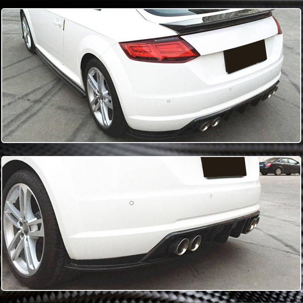 Audi TT MK3 8S Base 2015-2019 Rear Bumper Diffuser Carbon Fiber-Ahacarbon