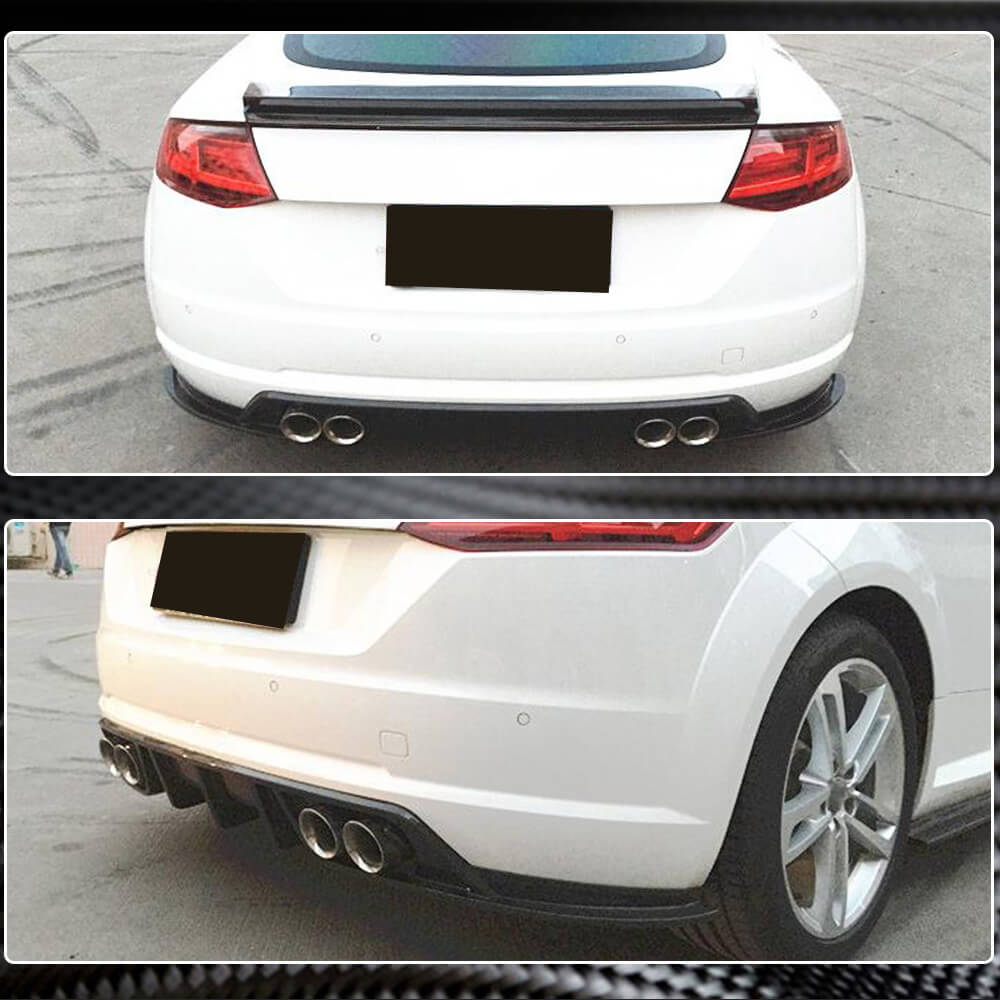 Audi TT MK3 8S Base 2015-2019 Rear Bumper Diffuser Carbon Fiber-Ahacarbon