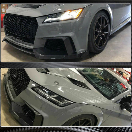 Audi TT RS 8S MK3 2016-2019 Front Bumper Lip Carbon Fiber-Ahacarbon
