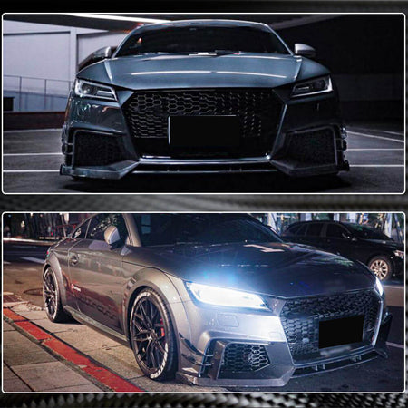 Audi TT RS 8S MK3 2016-2019 Front Bumper Lip Carbon Fiber-Ahacarbon