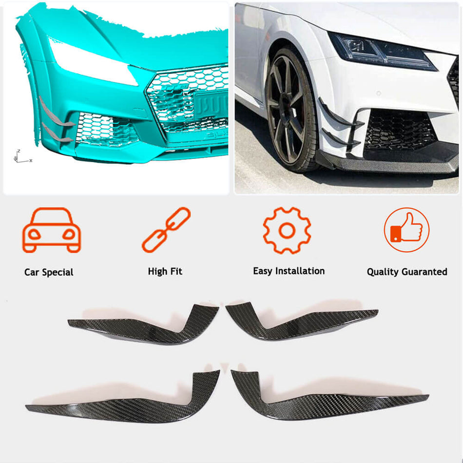 Audi TT RS MK3 2016-2019 Front Bumper Vents Carbon Fiber-Ahacarbon
