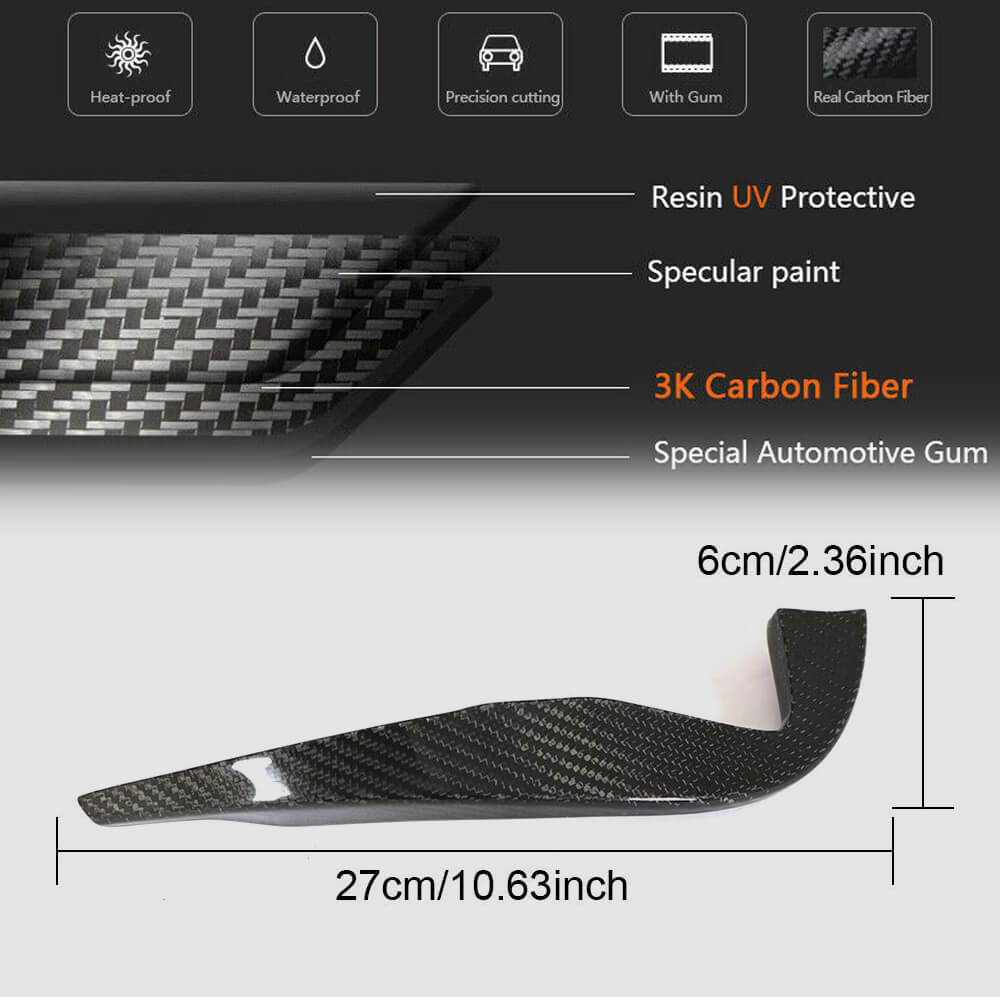 Audi TT RS MK3 2016-2019 Front Bumper Vents Carbon Fiber-Ahacarbon