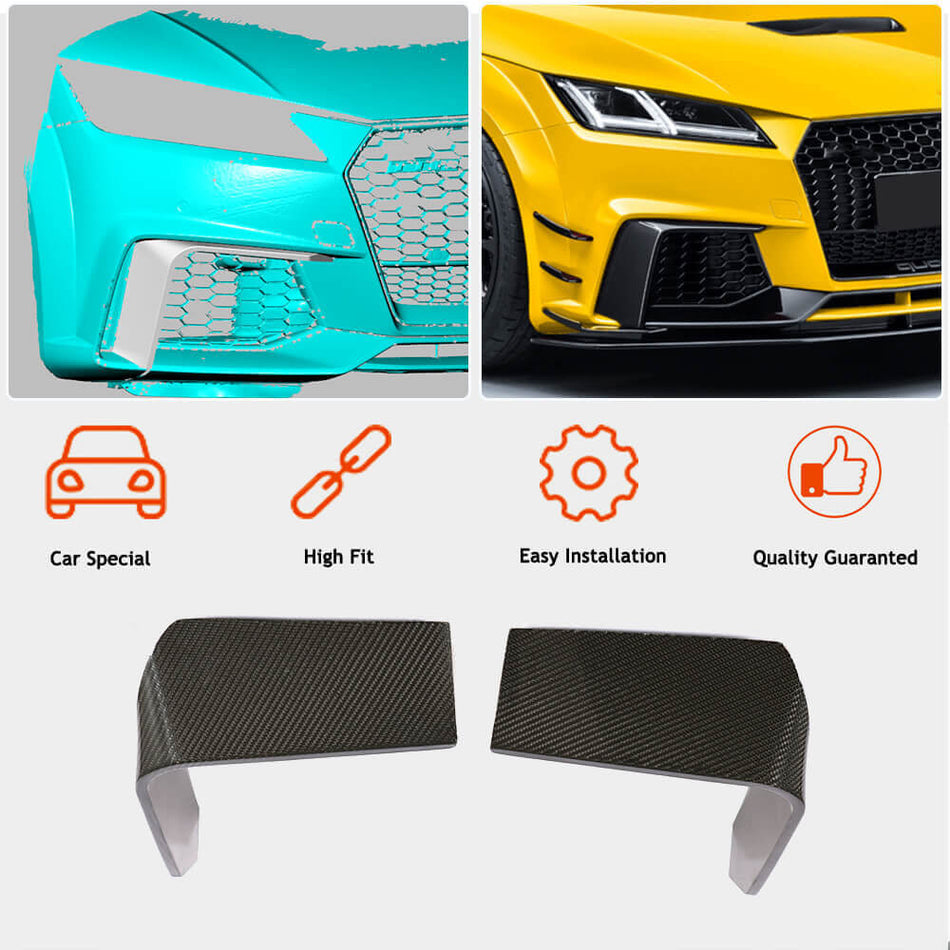 Audi TT RS MK3 8S 2016-2019 Fog Light Cover Carbon Fiber/FRP-Ahacarbon
