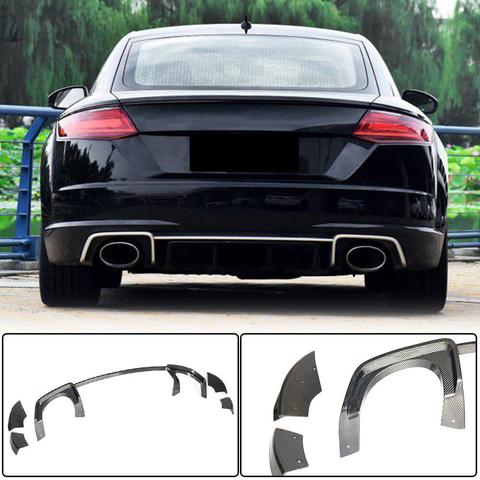 Audi TT RS MK3 8S 2016-2019 Rear Bumper Diffuser Dry Carbon Fiber-Ahacarbon