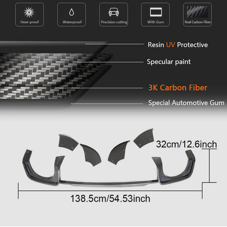 Audi TT RS MK3 8S 2016-2019 Rear Bumper Diffuser Dry Carbon Fiber-Ahacarbon