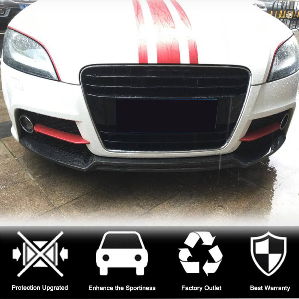 Audi TTS 08-14 TT 13-14 MK2 8J Pre-facelift Front Bumper Lip Carbon Fiber-Ahacarbon