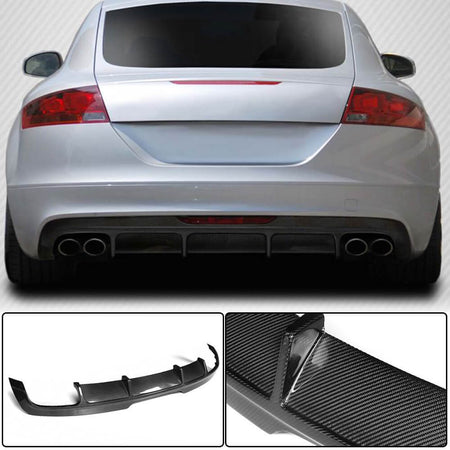 Audi TTS 08-14 TT 13-14 MK2 8J Pre-facelift Rear Bumper Diffuser Carbon Fiber/FRP-Ahacarbon