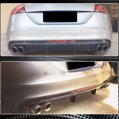 Audi TTS 08-14 TT 13-14 MK2 8J Pre-facelift Rear Bumper Diffuser Carbon Fiber/FRP-Ahacarbon
