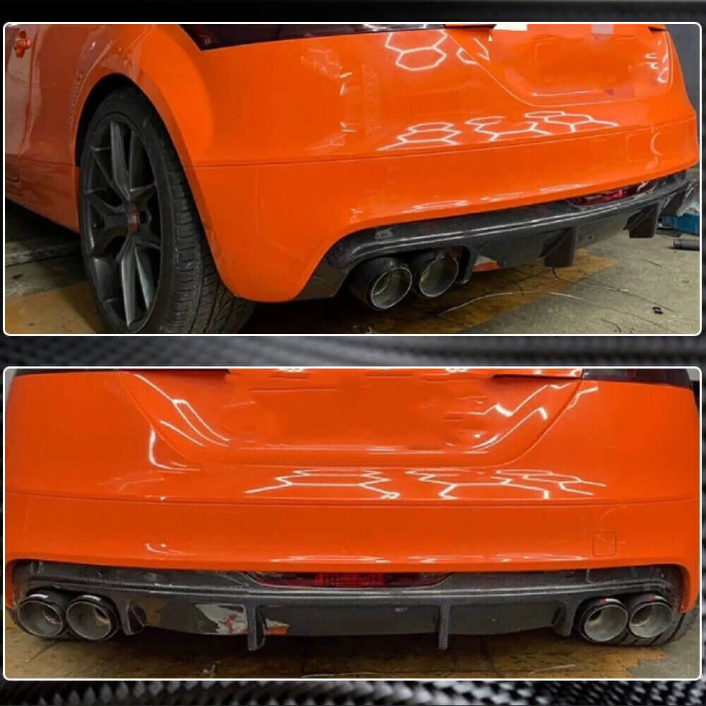 Audi TTS 08-14 TT 13-14 MK2 8J Pre-facelift Rear Bumper Diffuser Carbon Fiber/FRP-Ahacarbon