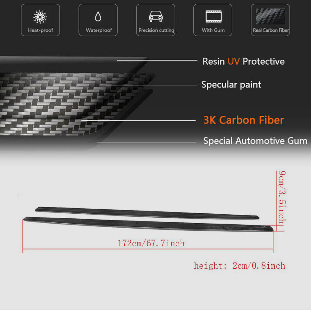 Audi TTS TT MK2 8J Side Skirts Carbon Fiber-Ahacarbon