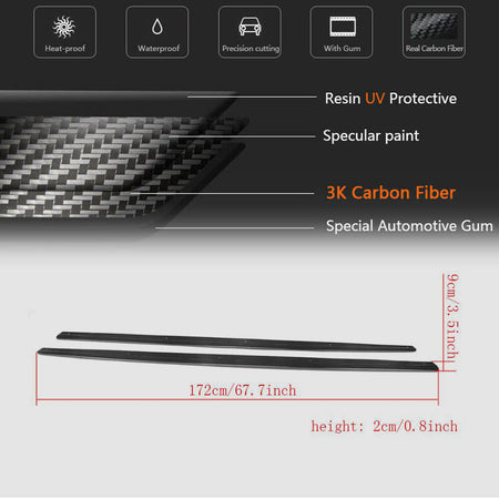 Audi TTS TT MK2 8J Side Skirts Carbon Fiber-Ahacarbon