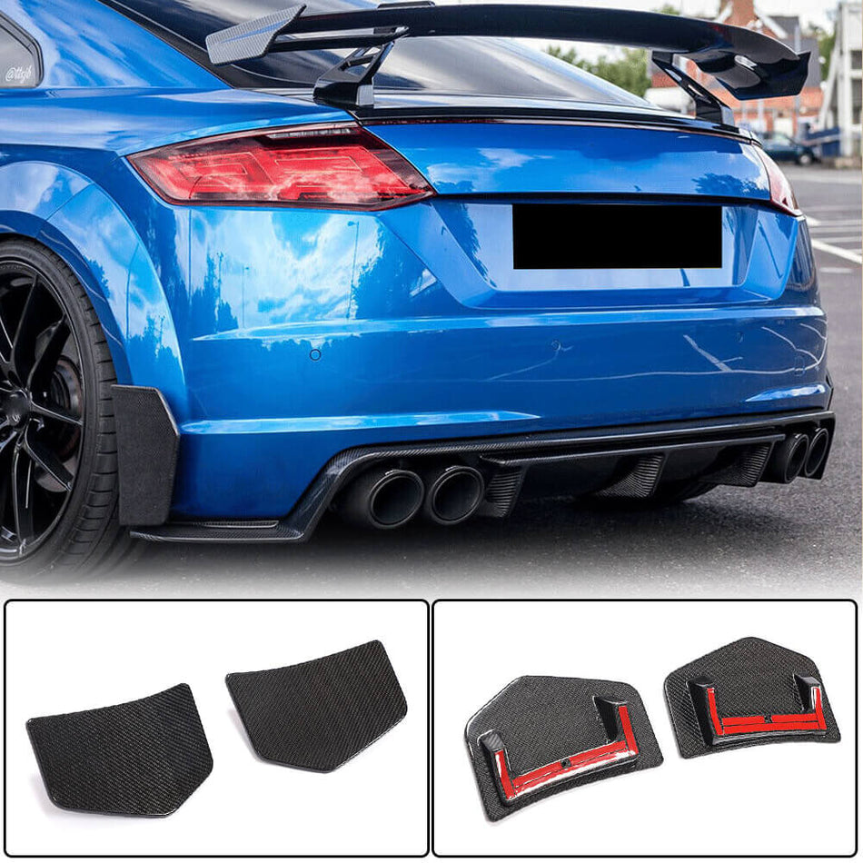 Audi TT Sline TTS TTRS MK3 8S 2015-2018 Rear Bumper Splitters Carbon Fiber-Ahacarbon