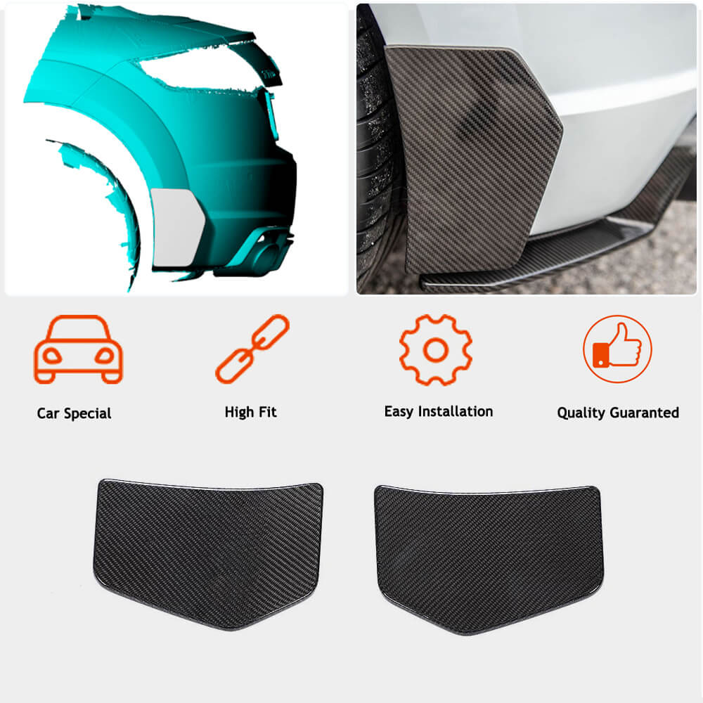 Audi TT Sline TTS TTRS MK3 8S 2015-2018 Rear Bumper Splitters Carbon Fiber-Ahacarbon