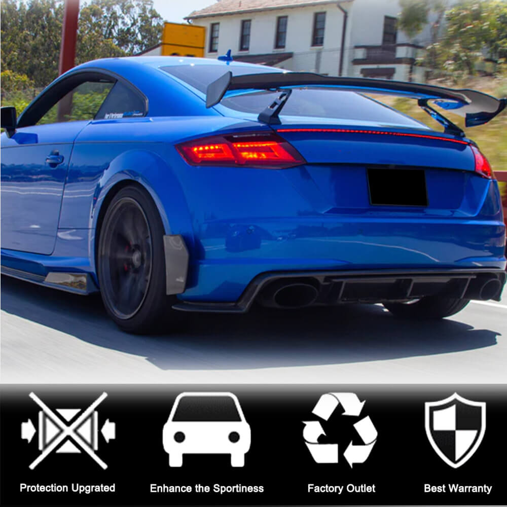 Audi TT Sline TTS TTRS MK3 8S 2015-2018 Rear Bumper Splitters Carbon Fiber-Ahacarbon