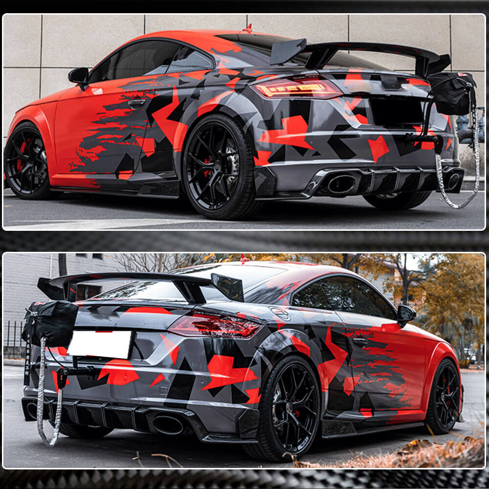 Audi TT Sline TTS TTRS MK3 8S 2015-2018 Rear Bumper Splitters Carbon Fiber-Ahacarbon